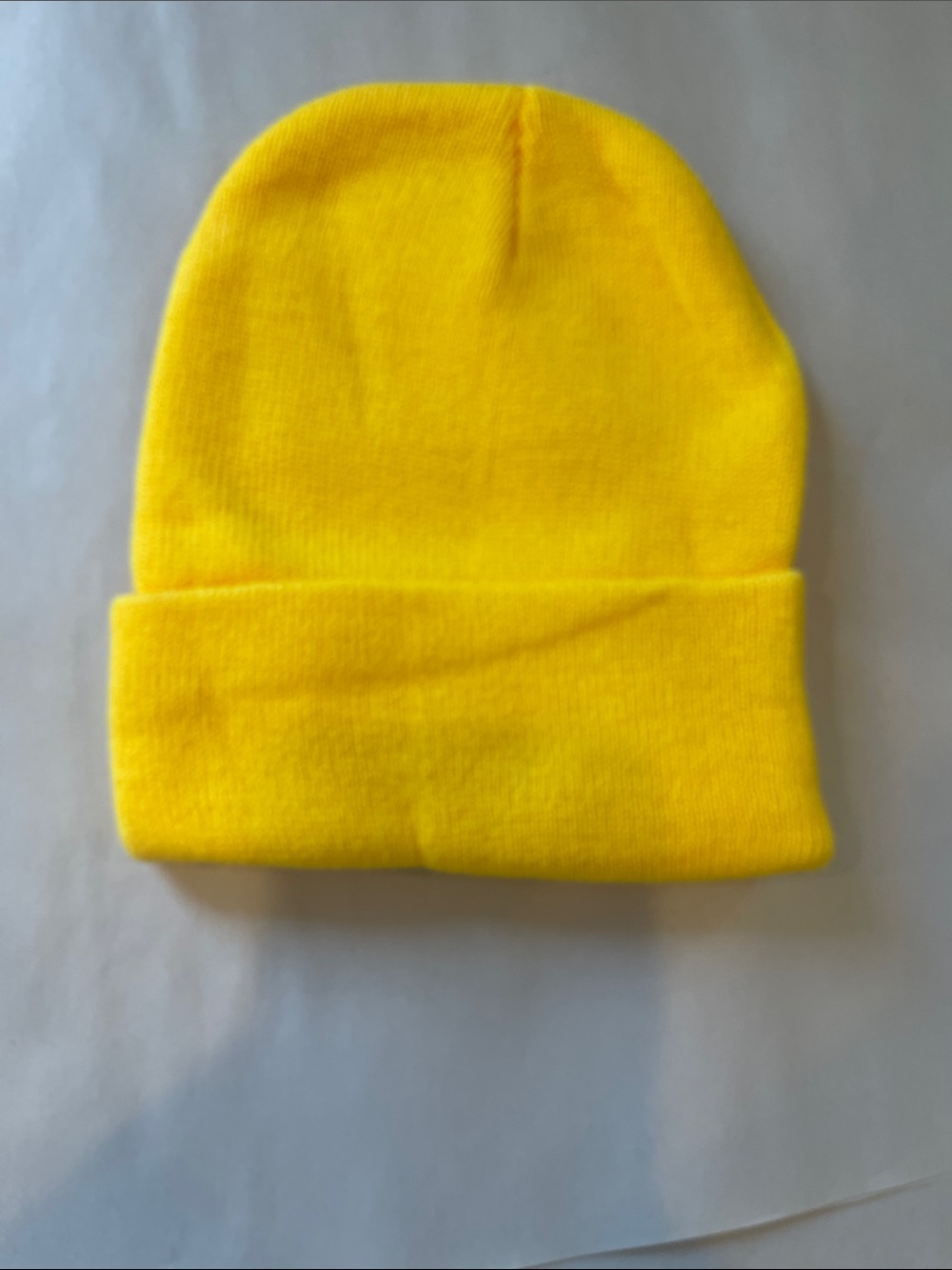 Yellow Knit Beanie Hat Universal High-Visibility